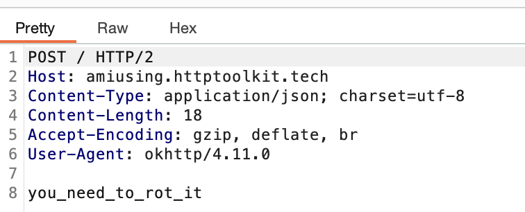 Button 1 intercepted message