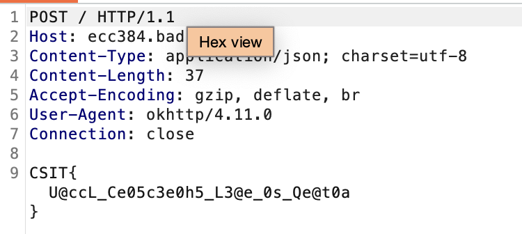 Button 4 intercepted message